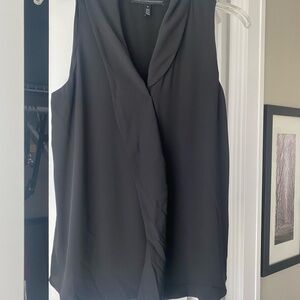 White House Black Market black drape front shell. Size small.